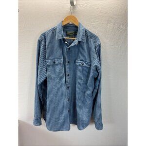 Vintage Polo Ralph Lauren‎ "Polo Country" Denim striped Shirt Mens XXL *RARE*